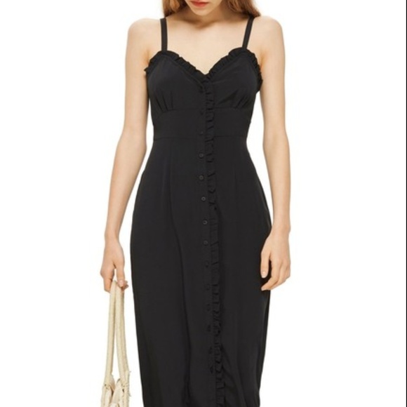 Topshop Dresses & Skirts - NWT Topshop Ruffle Button Down Slipdress (A27)